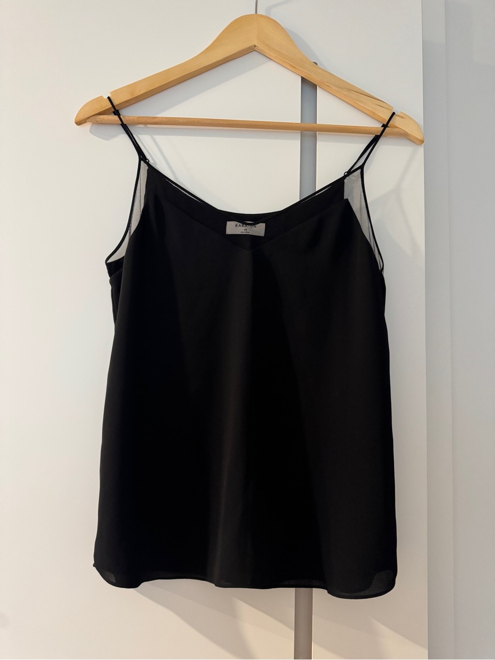 Babaton Black V-Neck Sheer-Trim Camisole - Picture 2 of 3
